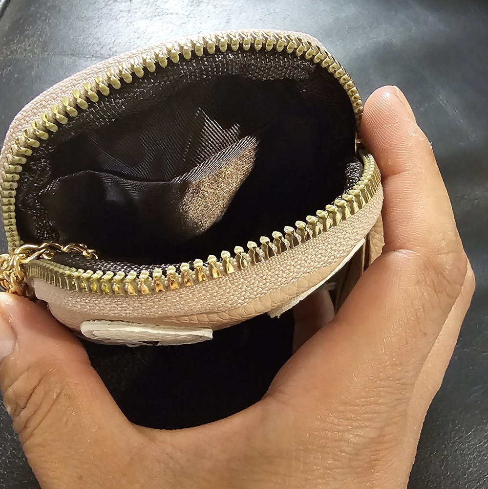 Cute Pink Taupe Ghost Coin Purse with Attached Key Holders NWOT - Picture 3 of 9